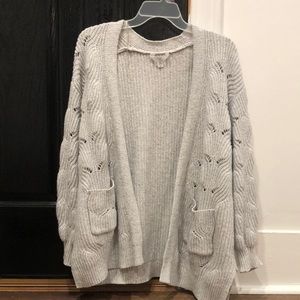 Cozy Time and Tru Light Gray Cardigan Size M
